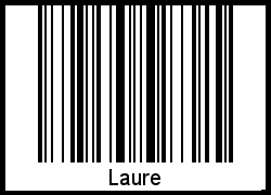 Laure als Barcode und QR-Code