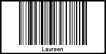 Der Voname Laureen als Barcode und QR-Code