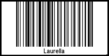 Barcode des Vornamen Laurella