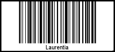 Der Voname Laurentia als Barcode und QR-Code