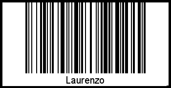 Der Voname Laurenzo als Barcode und QR-Code