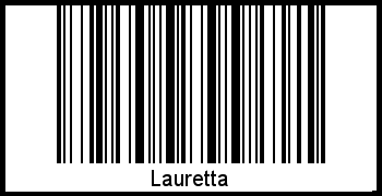 Barcode des Vornamen Lauretta
