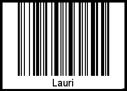 Der Voname Lauri als Barcode und QR-Code