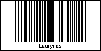 Barcode des Vornamen Laurynas