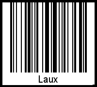 Barcode des Vornamen Laux