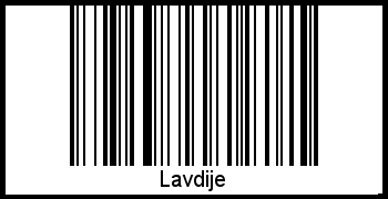 Barcode des Vornamen Lavdije
