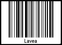 Barcode des Vornamen Lavea