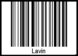 Der Voname Lavin als Barcode und QR-Code