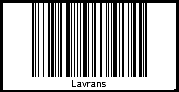 Der Voname Lavrans als Barcode und QR-Code