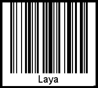 Barcode des Vornamen Laya