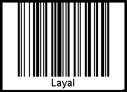 Barcode des Vornamen Layal