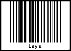 Barcode des Vornamen Layla