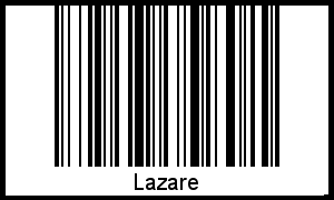 Interpretation von Lazare als Barcode