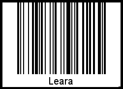 Der Voname Leara als Barcode und QR-Code