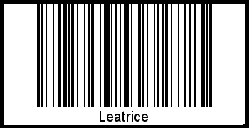 Interpretation von Leatrice als Barcode