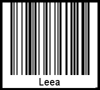 Barcode des Vornamen Leea