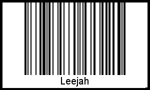 Der Voname Leejah als Barcode und QR-Code