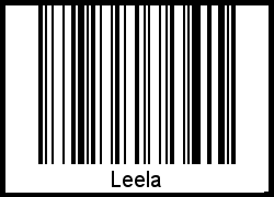 Der Voname Leela als Barcode und QR-Code