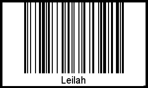 Leilah als Barcode und QR-Code