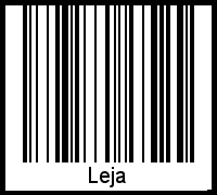 Der Voname Leja als Barcode und QR-Code