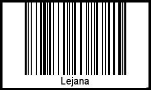 Barcode des Vornamen Lejana