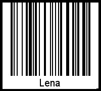 Der Voname Lena als Barcode und QR-Code