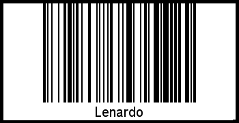 Der Voname Lenardo als Barcode und QR-Code
