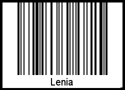 Barcode des Vornamen Lenia