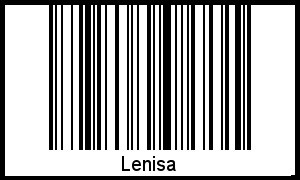 Der Voname Lenisa als Barcode und QR-Code