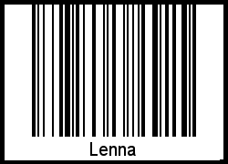 Der Voname Lenna als Barcode und QR-Code