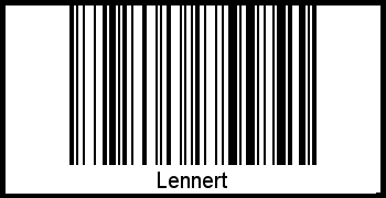 Der Voname Lennert als Barcode und QR-Code