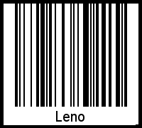 Der Voname Leno als Barcode und QR-Code