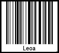 Der Voname Leoa als Barcode und QR-Code