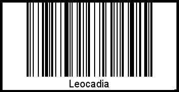 Der Voname Leocadia als Barcode und QR-Code