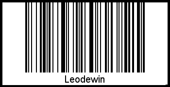 Der Voname Leodewin als Barcode und QR-Code