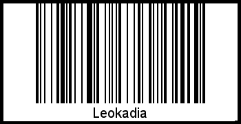 Der Voname Leokadia als Barcode und QR-Code
