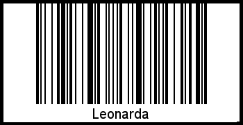 Der Voname Leonarda als Barcode und QR-Code