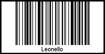 Der Voname Leonello als Barcode und QR-Code