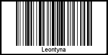 Barcode des Vornamen Leontyna