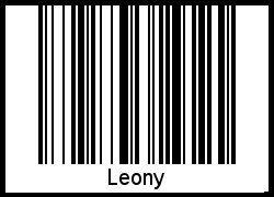 Der Voname Leony als Barcode und QR-Code