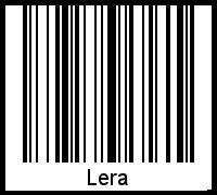 Der Voname Lera als Barcode und QR-Code