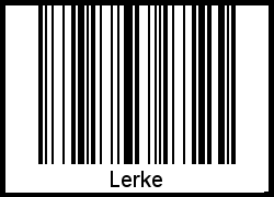 Barcode des Vornamen Lerke