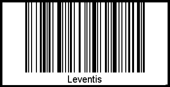 Barcode des Vornamen Leventis
