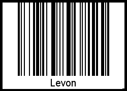 Barcode des Vornamen Levon