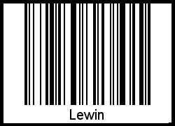Der Voname Lewin als Barcode und QR-Code