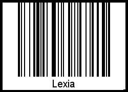 Barcode des Vornamen Lexia
