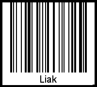 Barcode des Vornamen Liak