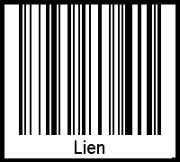 Barcode des Vornamen Lien