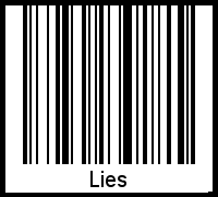 Barcode des Vornamen Lies