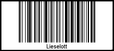 Interpretation von Lieselott als Barcode